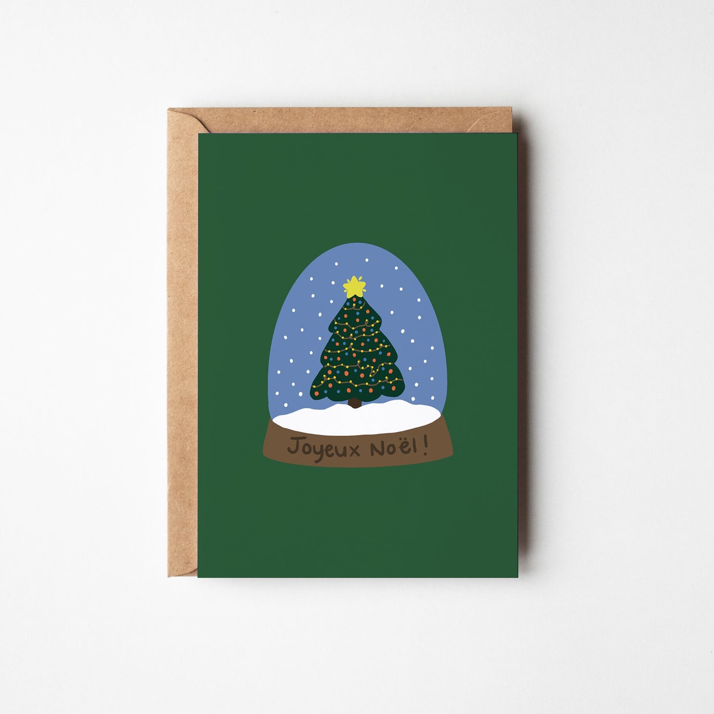Carte de Noël - Globe de neige
