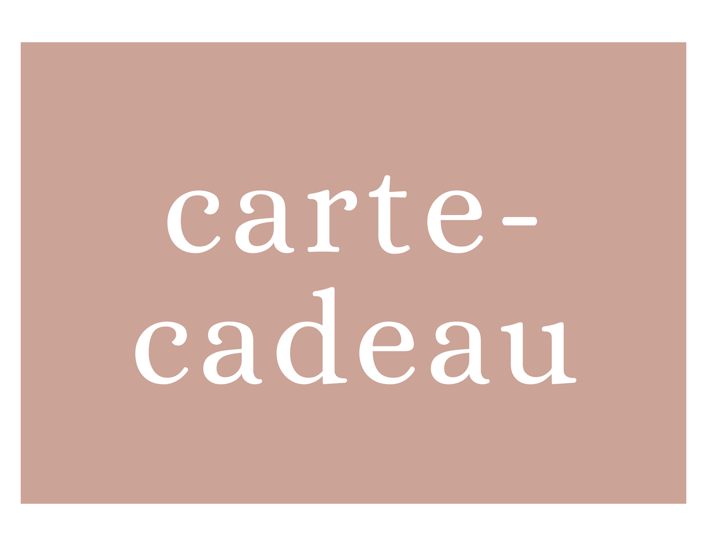 La carte-cadeau