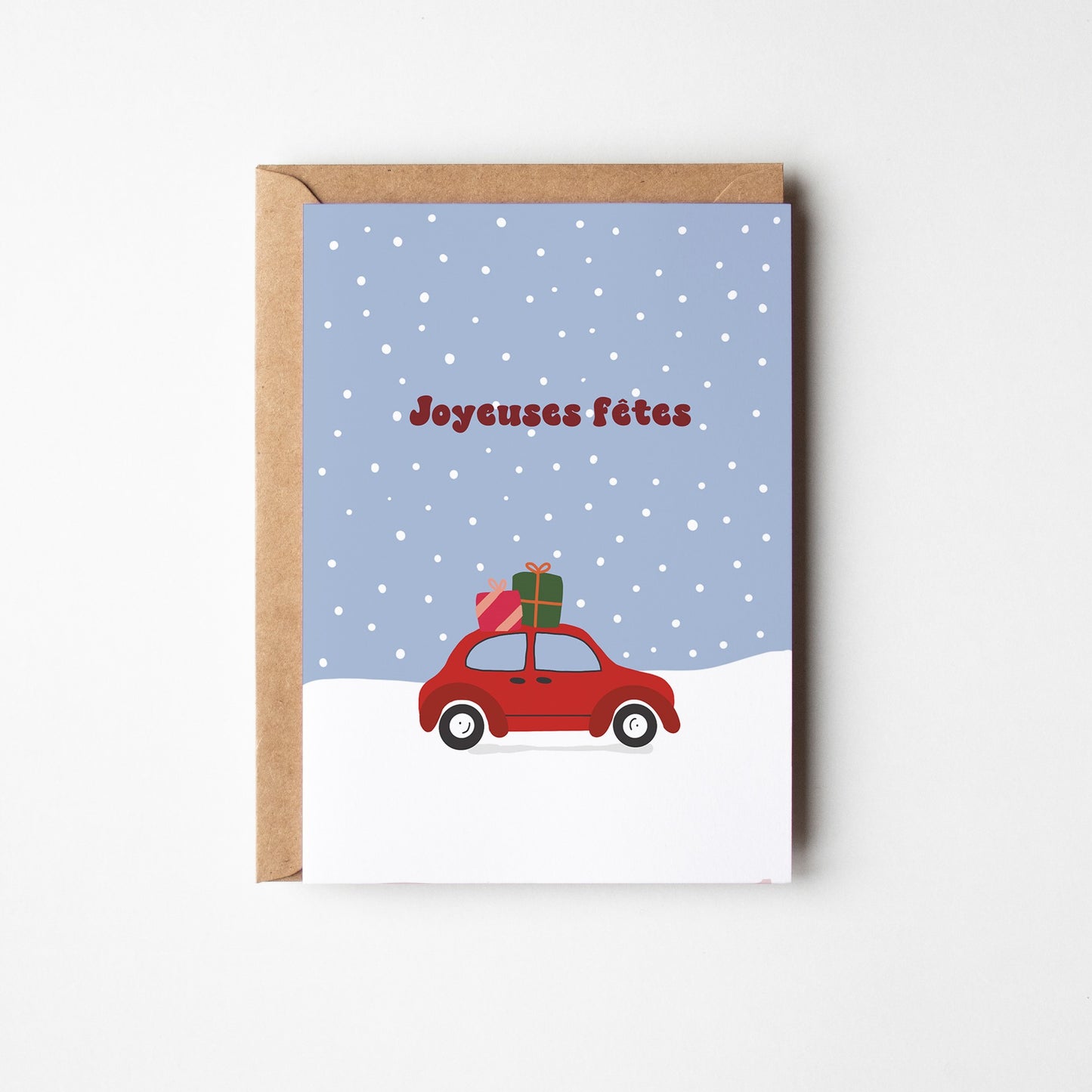 Carte de Noël - Petite voiture